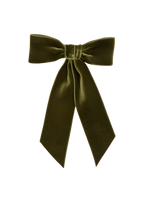 Tyche Wide Velvet Bow Barrette