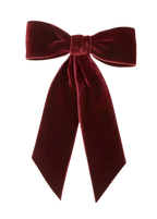 Tyche Wide Velvet Bow Barrette