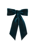 Tyche Wide Velvet Bow Barrette